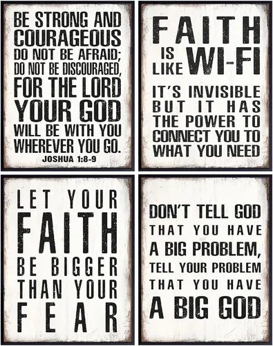 spiritual Religious Scripture Wall Art - masculine Christianity - Christian Gifts for Men, Man cave Home Decor - Catholic Gift - Inspirational
