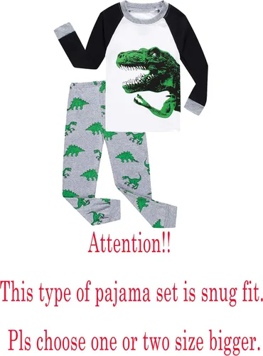 Vista 2 de KikizYe Pijama de manga larga para niños pequeños