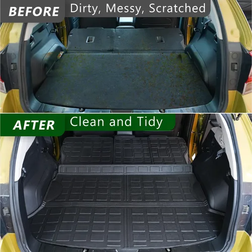 Vista 3 de Alfombrilla de Carga Compatible con Subaru Crosstrek XV Impreza Hatchback 2018-2023 Forro de Carga Alfombrilla de Maletero con Respaldo Forro