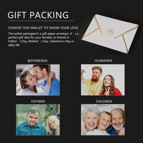 Vista 7 de Cartera delgada con bloqueo RFID para tarjetas, cartera minimalista de cuero con bolsillo frontal para mujer Slim, RFID Blocking, Minimalist, Front