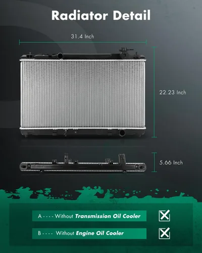 Vista 2 de SCITOO 13368 Radiador Radiador Compatible 2010-2011 para Toyota para Camry