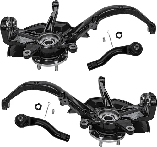 Vista 75 de Detroit Axle - Conjunto de manguetas de dirección delanteras de 2 piezas para Hyundai Accent 06-11, 2 manguetas de dirección y conjunto de buje