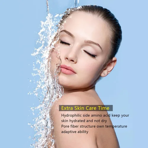 Vista 5 de DKBslik - Funda de almohada de seda de morera, tamaño estándar, refrescante, antiacné, cremallera oculta, azul aguamarina