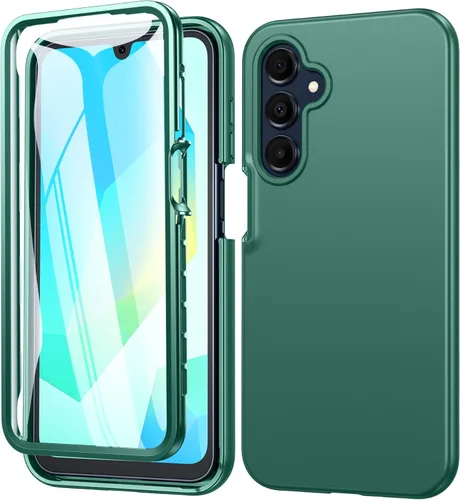 Vista 16 de FNTCASE Funda para Samsung Galaxy A14-5G: Funda protectora de teléfono transparente a prueba de golpes con protector de pantalla incorporado - Funda