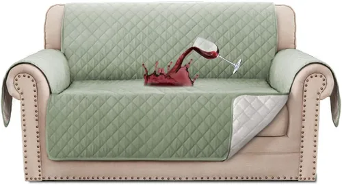 Vista 19 de Funda de sofá 100% impermeable, protector triple antideslizante para sillón de 1 plaza, funda de muebles a prueba de mascotas, lavable a máquina