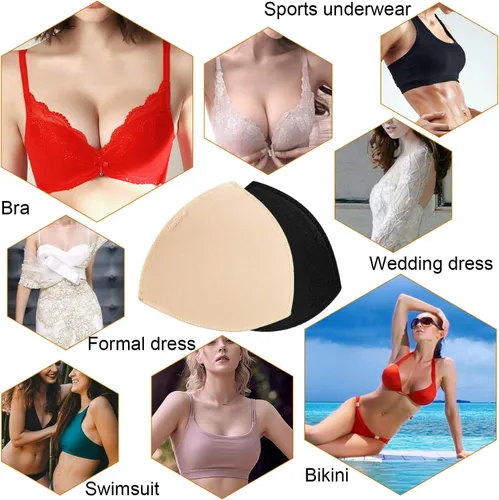 Vista 7 de TopBine Insertos de almohadillas de sujetador para mujer, copas deportivas, inserción de repuesto para traje de baño de bikini