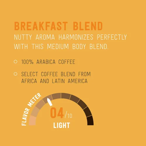 Vista 3 de Marca Amazon – Cápsulas de café descafeinizadas Happy Belly de tostado ligero, mezcla de desayuno, compatibles con cafeteras Keurig 2.0 K-Cup, 100