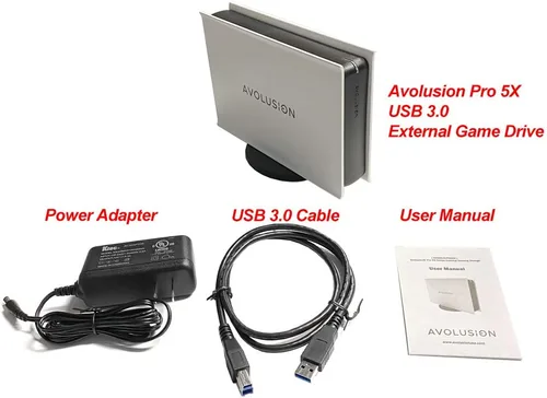 Vista 6 de Avolusion PRO-5X Series 2TB USB 3.0 Disco duro externo para juegos para PS4 Original, Slim & Pro (blanco) (renovado)