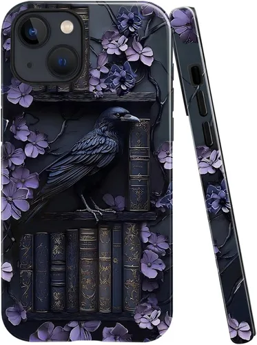 Vista 31 de Funda TnXee Compatible con iPhone 11, Funda Híbrida de 2 Capas de Prevención de Caídas con Arte Floral Colorido para Niñas y Niños