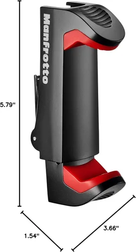 Vista 2 de Manfrotto - Abrazadera universal para smartphone MCPIXI, versión Pro, color negro