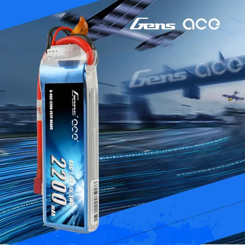 Vista 6 de Gens ace 7.4V 2200mAh 2S 45C LiPo Batería Deans Plug para 70MM EDF RC Avión 450 Helicóptero Rc Barco