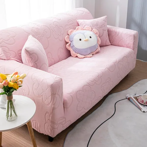 Vista 5 de Funda de sofá elástica, funda de sofá de 1, 2, 3, 4, funda de sofá para sofá biplaza, protector de sofá antideslizante para perros y gatos, beige, 1