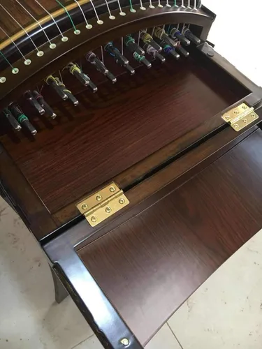 Vista 5 de Landtom® Nivel de concierto profesional Nanmu Madera Guzheng (64.2 in) con artesanía tallada a mano para Dragón