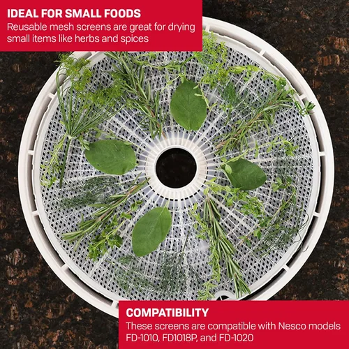 Vista 2 de Nesco MS-2-6 Malla Redonda 15 12" Clean-A- Pantallas para Deshidratadores de Alimentos, Paquete de 2