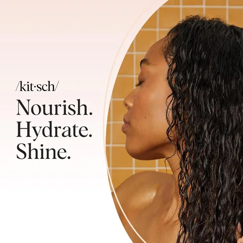 Vista 8 de Kitsch Barra de champú de aceite de ricino y acondicionador de aceite de coco, champú nutritivo y acondicionador para cabello seco y dañado