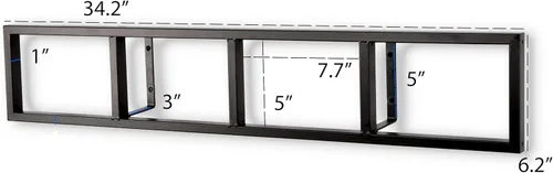 Vista 6 de You Have Space CD DVD Storage Shelf for Wall, 34 Inch Cube Storage Media Shelf and Video Game Organizer, Metal Black Wall Shelf