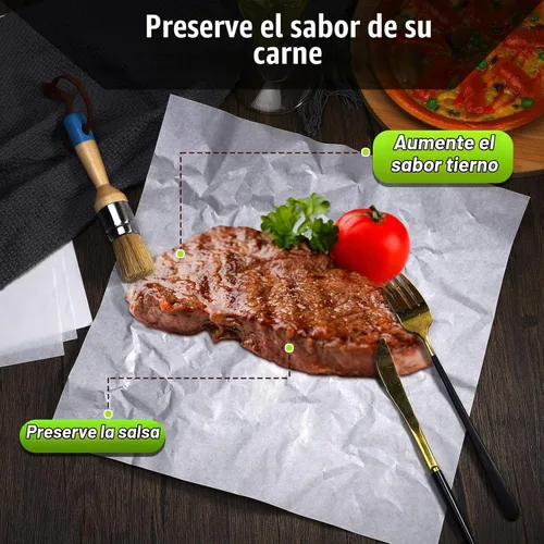 Vista 5 de 500 hojas de papel de carnicero blanco para sublimación, hojas de papel de carnicero desechables, hoja cuadrada de carne precortada, sin cera