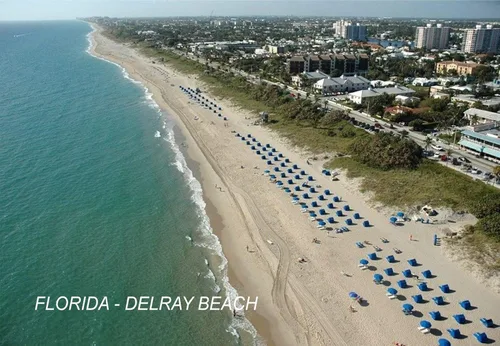 Vista 6 de Imanes para refrigerador de Florida USA United States (1 pieza, estilo: Delray Beach #FL116)