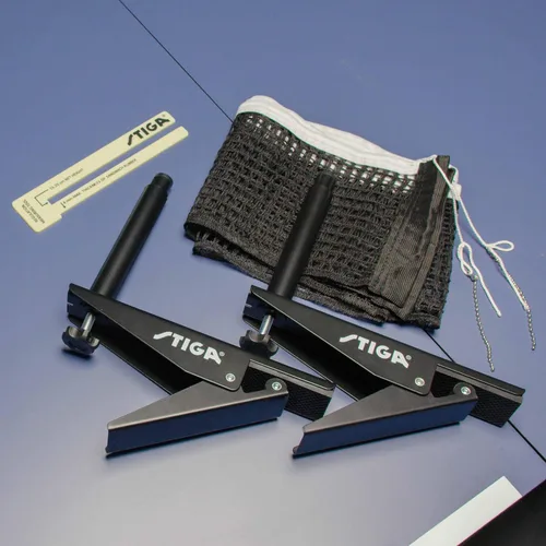 Vista 6 de STIGA Premium Clipper 72" Regulation Table Tennis Net and Post Sets - Easy Set Up and Spring Activated Clip ping Pong net Set