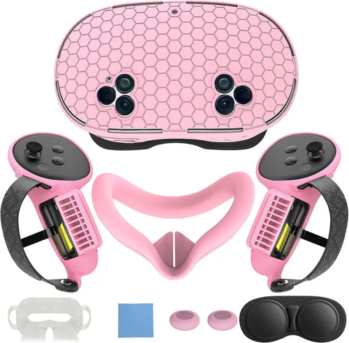 Vista 13 de 7 in 1 Silicone Cover Set Compatible with Meta Quest 3S, VR Accessories for Oculus/Meta Quest 3S Skins and Wraps, Includes Controller Grips Cover
