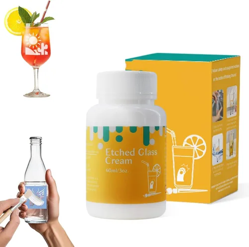 Art Etch - Crema de inicio (3 onzas) para vidrio para diseños intrincados, crea diseños impresionantes en superficies de vidrio, suministros de