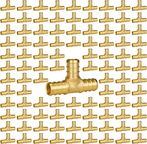 Vista 18 de SUNGATOR Paquete de 50 accesorios Pex de 1/2" en T, accesorios Pex de 1/2 pulgada en T, sin plomo, de latón, certificados NSF