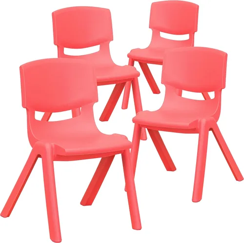 Vista 14 de Flash Furniture Whitney - Juego de 2 sillas escolares apilables de plástico azul con altura de asiento de 12 pulgadas