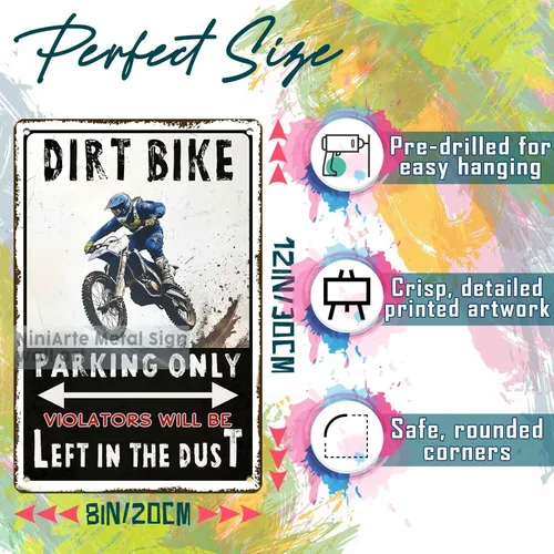 Vista 119 de Letrero de metal con texto en inglés "I Do What I Want Cat Riding Motorcycle Retro Wall Art Decor for Home Office Bar Wall Decor 8x12