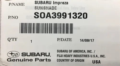 Vista 3 de Subaru Parasol Plegable 2015-2019 Impreza WRX STi Crosstrek