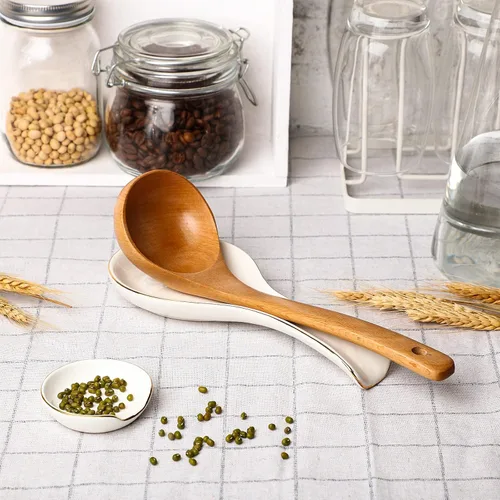 Vista 4 de Patelai Soporte de Cuchara Cerámico Soporte para Cucharas para Encimera de Cocina Accesorios para Barra de Café Regalo de Navidad