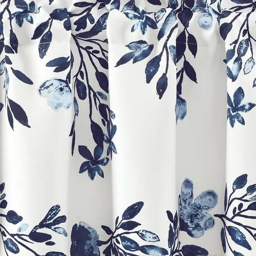 Vista 3 de Lush Decor Tanisha Cenefa de cortina – Filtrado de luz, estampado floral de vid, hermoso, moderno, elegante decoración del hogar – 52 pulgadas