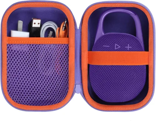 Vista 15 de Funda rígida compatible con altavoz portátil JBL Clip 5 Clip 4 (funda negra)