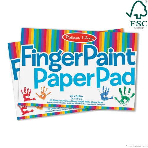 Vista 4 de Pad de papel para pintura con los dedos Melissa & Doug (12 x 18 pulgadas), 50 hojas, 2 packs
