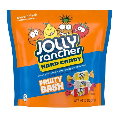 Vista 10 de Jolly Rancher Caramelos duros surtidos sabor frambuesa azul, manzana verde, sandía, cereza, uva, 2 libras