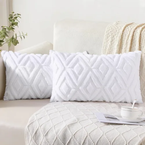 Vista 41 de Pallene Juego de 2 fundas de almohada de color beige de verano de 16 x 16 pulgadas, fundas decorativas de piel sintética suave para sofá, cama, sala