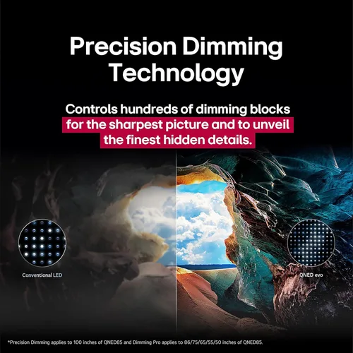 Vista 6 de LG televisor inteligente Mini LED 4K serie QNED evo AI QNED92A de 65 pulgadas con Dolby Atmos, Dolby Vision, HDR10, AI Super Upscaling 4K, modo