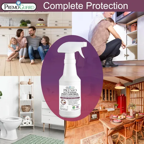 Vista 6 de Premo Guard - Spray multiusos para control de plagas – 32 onzas – para el hogar y la cocina – insectos, cucarachas, pulgas, moscas, hormigas, arañas