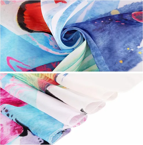 Vista 5 de Ayliss Traje de baño para mujer, de gasa, estampado, pareo para playa, pareo