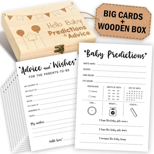Vista 8 de Tarjetas de consejos de Stofinity para Baby Shower para futuros padres - 50 tarjetas de consejos para Baby Shower para ideas, tarjetas de consejos