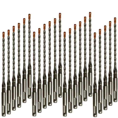 Vista 7 de Brocas de martillo giratorio hexagonal SDS Plus de 3/16 pulgadas x 7 pulgadas para tornillo de hormigón, 12 unidades, 3/16 x 7 pulgadas, brocas SDS