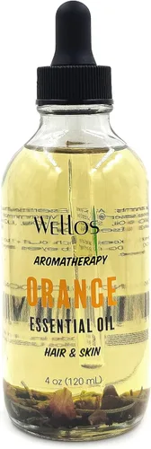 Aceite esencial de aromaterapia para cabello y piel (naranja), 4 onzas líquidas (4.1 fl oz)