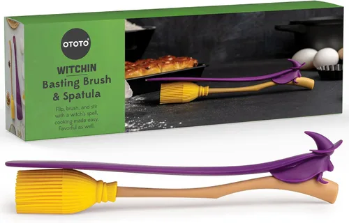 Vista 10 de OTOTO Gnomeo - Cepillo de repostería – Cepillo de silicona para cocinar, aceite para untar salsa de mantequilla para barbacoa, parrilla, hornear