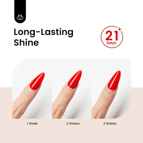 Vista 3 de beetles Gel Polish 2 esmaltes de uñas de gel de 0.5 fl oz (0.5 fl oz), capa superior de gel transparente brillante de larga duración, capa superior