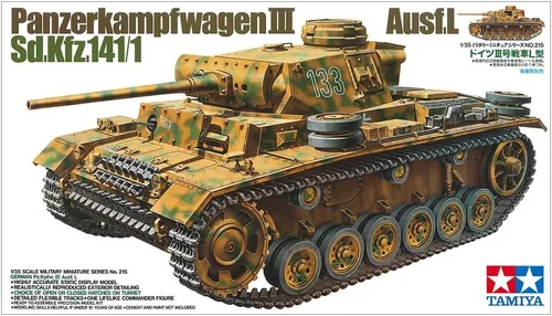 Vista 3 de Tamiya 35215 1/35 Alemán Pz. Kpfw III Ausf. L Tank Kit de modelo de plástico