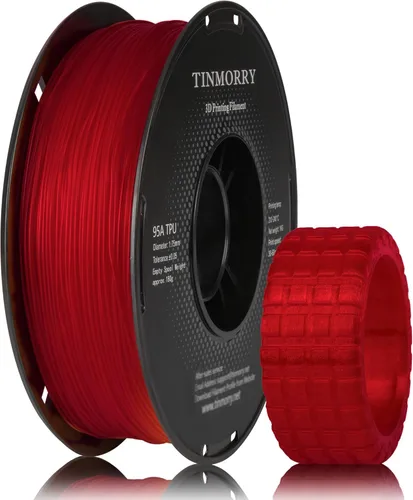 Vista 9 de TINMORRY - Filamento de poliuretano termoplástico (TPU) de 1.75 mm para impresora 3D, 1 bobina de 2.2 libras/1 kg, verde esmeralda transparente