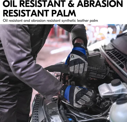 Vista 4 de Vgo... -20℃/-4°F COLDPROOF,Winter Work Gloves, Oil Resistant, Water Resistant & Windproof Gloves(Black&Gray,SL7721FW)