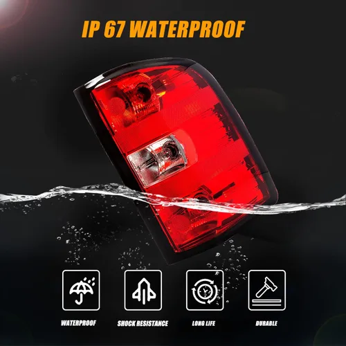 Vista 5 de RANSOTO Luz trasera compatible con Chevy Silverado 1500 2500 3500 GMC Sierra 3500 HD 2007 2008 2009 2010 2011 2012 2013 reemplaza GM2801207 25958483