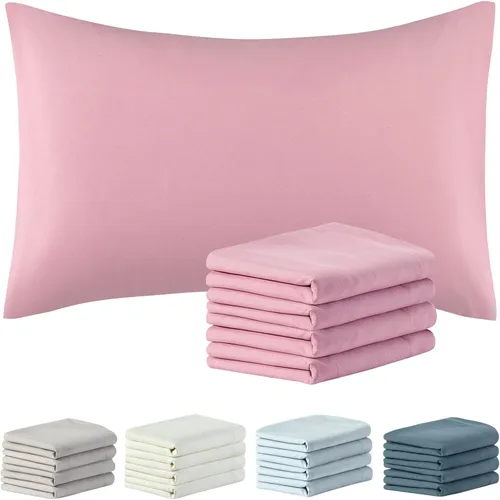 Vista 8 de SiinvdaBZX Juego de 4 fundas de almohada de microfibra de 1800 hilos, tamaño Queen, fundas de almohada con cierre de sobre, ultrasuaves y de fácil