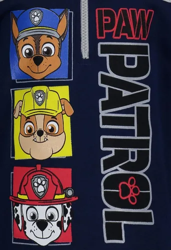 Vista 3 de Nickelodeon Paw Patrol Rubble Marshall Chase - Sudadera con capucha de forro polar con media cremallera para niños pequeños a grandes