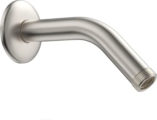 Vista 7 de MakeFit Brazo de ducha, brazo universal de tubo de ducha montado en la pared de 6 pulgadas con brida y cinta de teflón, brazo de extensión de acero